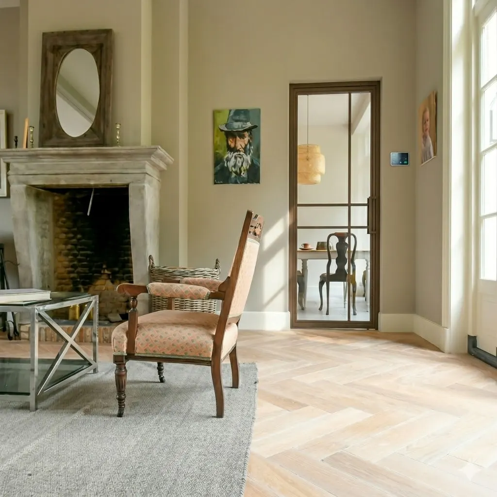 Geplaatste taatsdeur in een woonkamer in Haarlem